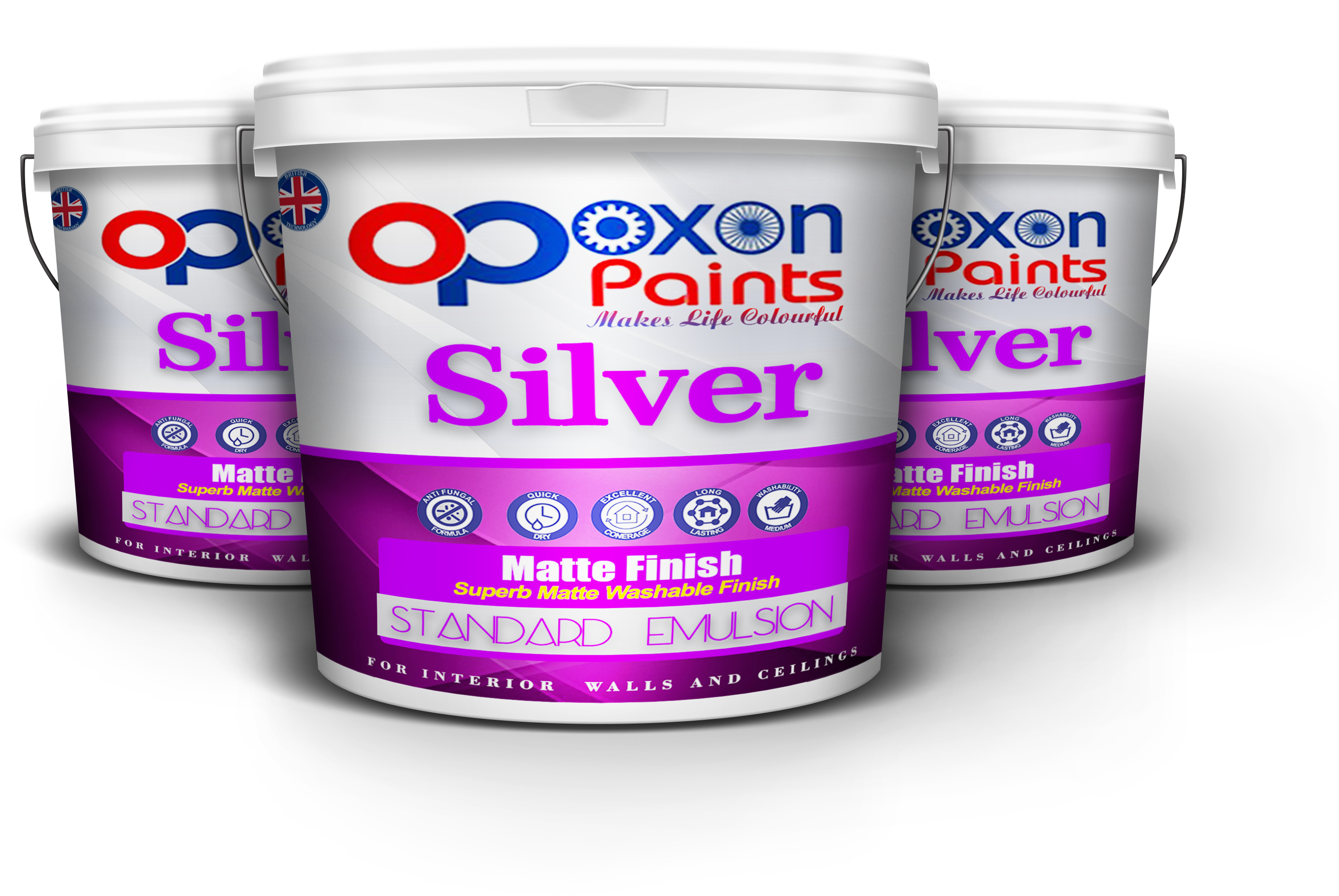 Silver Paint Bucket 3in1 (3138x2472), Png Download