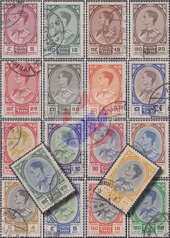 King Bhumibol Aduljadej Rama Ix 3rd Series Cancelled - Postage Stamp (800x800), Png Download