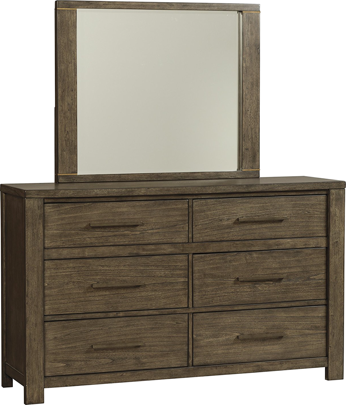 Camilone Dresser And Mirror - Distressed Gray Dresser (1212x1417), Png Download