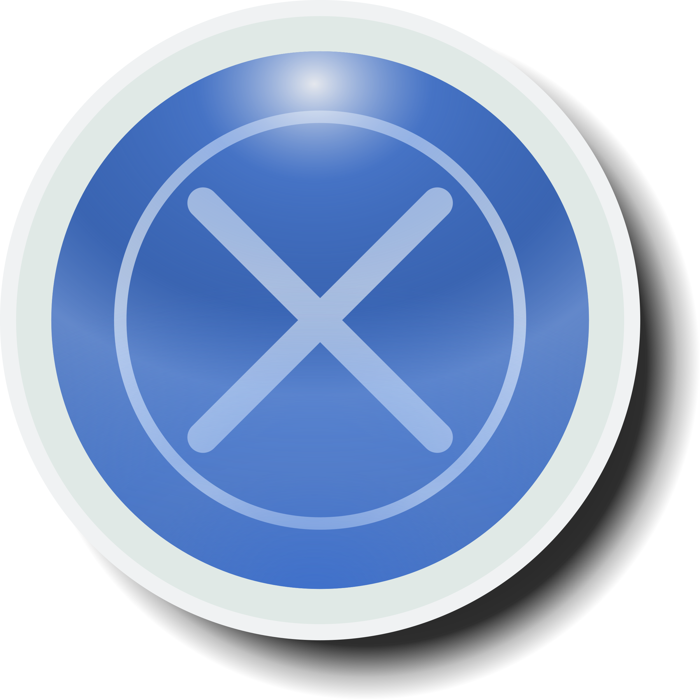This Free Icons Png Design Of Bluebutton X (2400x2400), Png Download