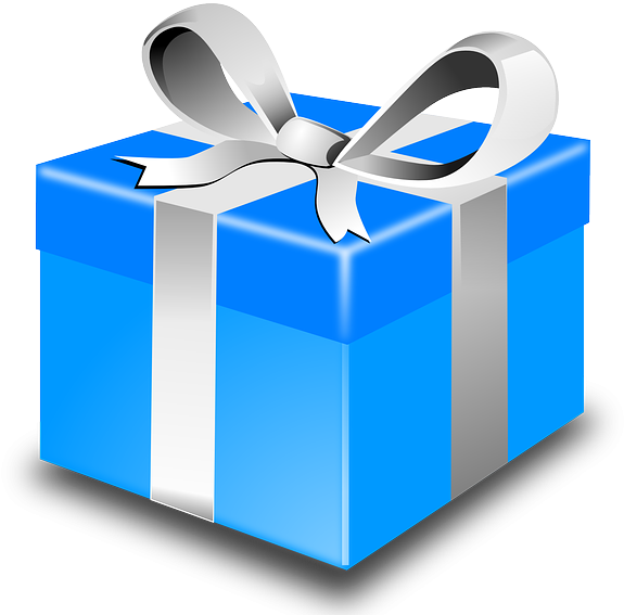 Treat Yourself - Present Clip Art (596x600), Png Download
