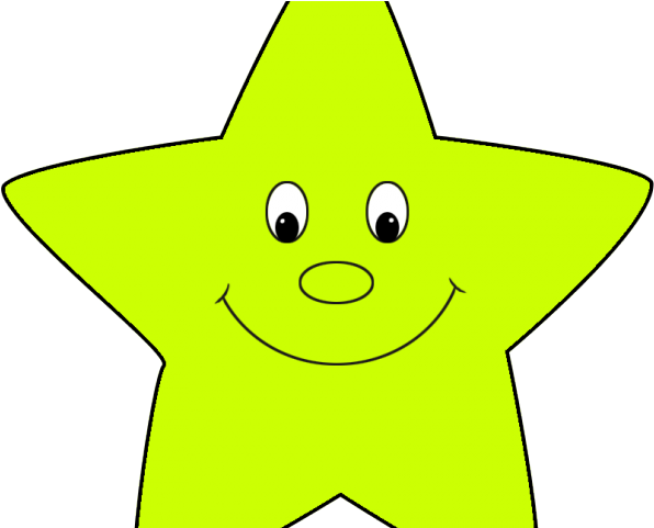 Neon Clipart Green Star - Cartoon (640x480), Png Download