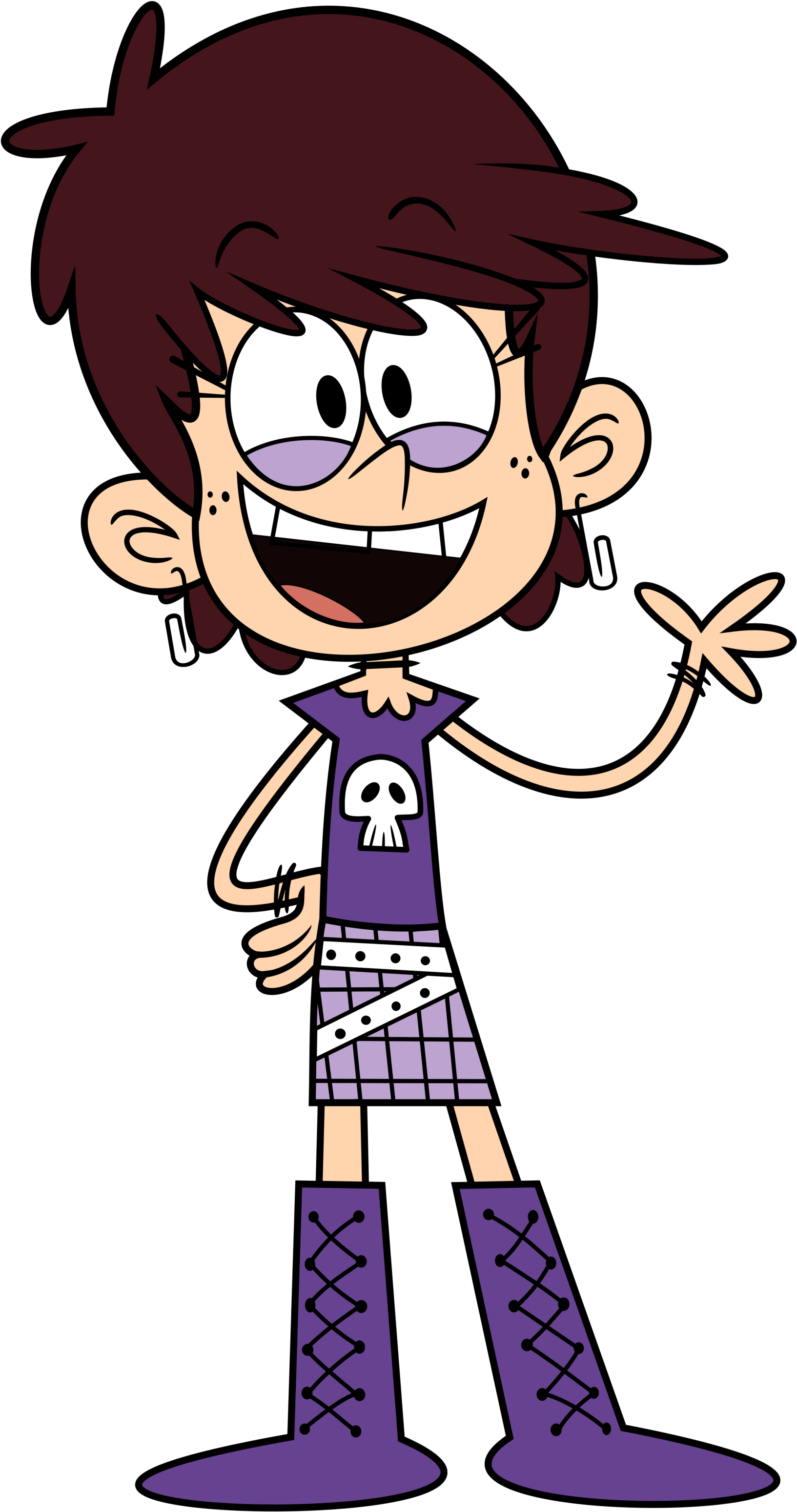 Vector Luna Waving By Toaackar-dbnjtbt - Loud House Luna And Sam (2000x3429), Png Download