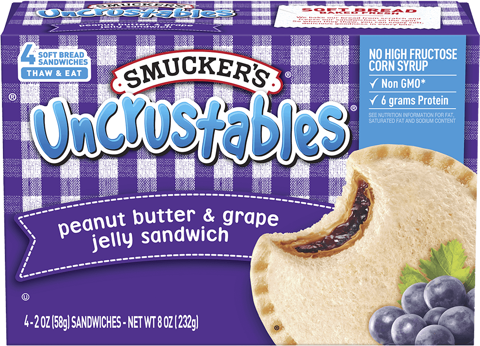 Peanut Butter And Jelly Sandwich Smuckers (993x1200), Png Download