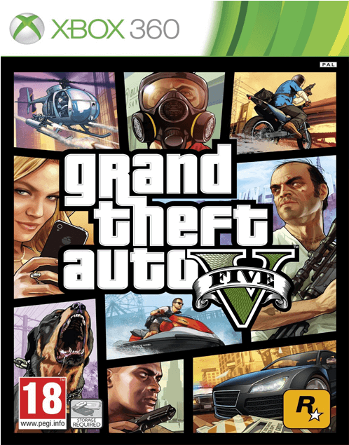 Grand Theft Auto V - Gta 5 Game Xbox 360 (552x700), Png Download