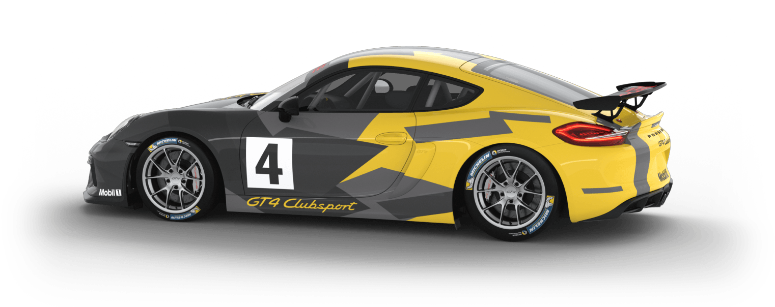 Porsche Cayman Gt4 Cup (1600x615), Png Download