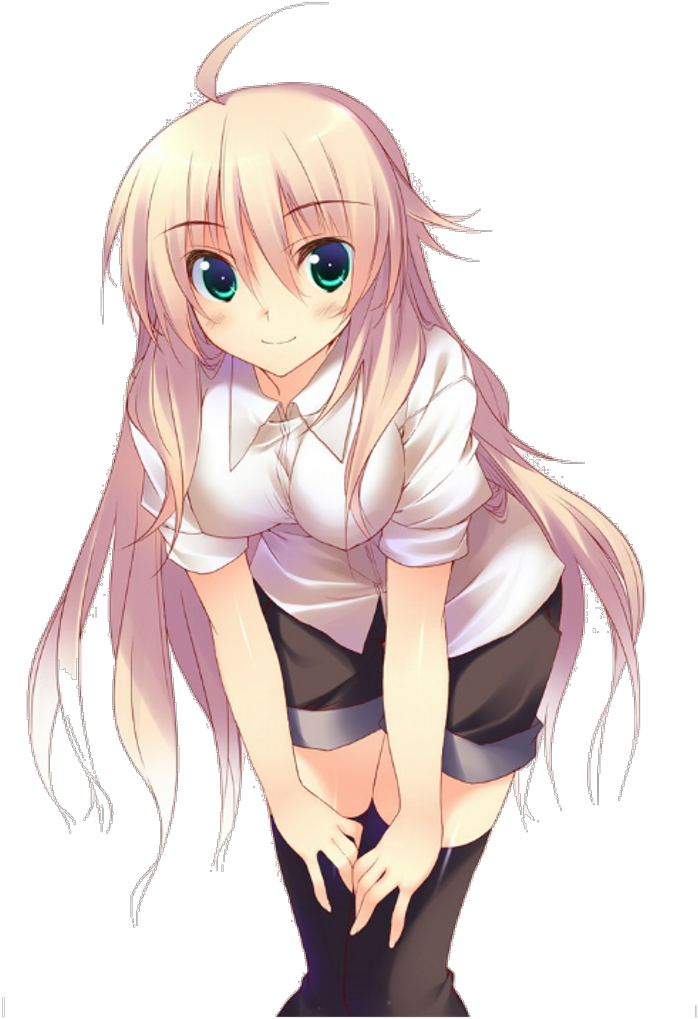 Report Abuse - Blond Cute Anime Girl (1024x1286), Png Download
