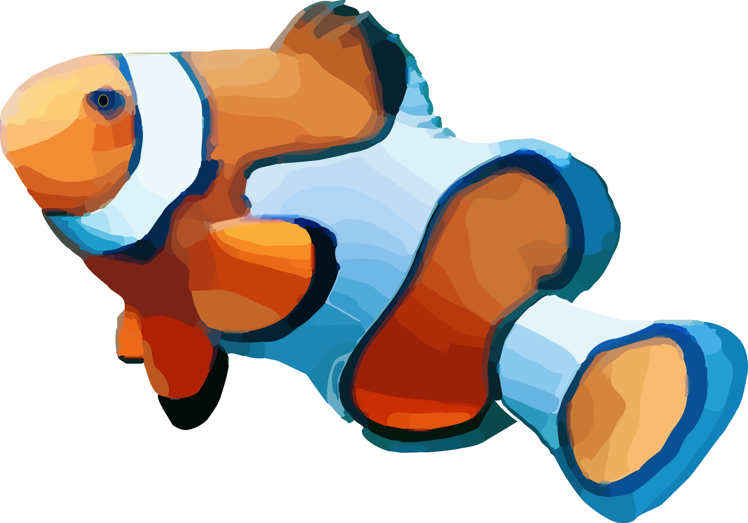 Big Image - Clownfish Transparent Background (2400x1677), Png Download