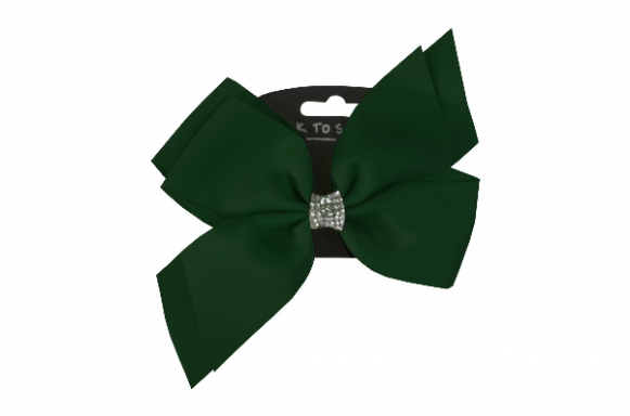 Diamante Bow Bottle Green - Present (580x580), Png Download
