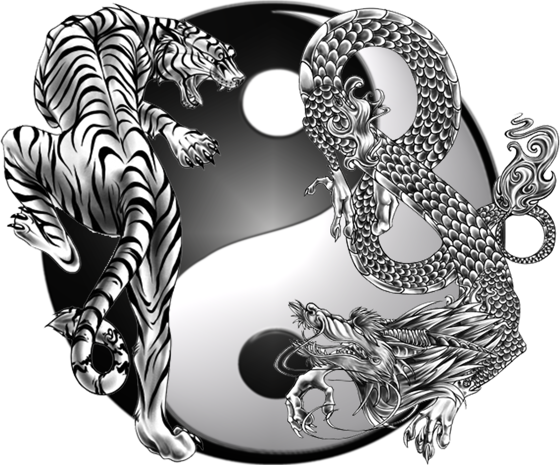 Dragon Society International Chinese Symbol Yin Yang - Yin Yang Dragon Png (2313x1956), Png Download