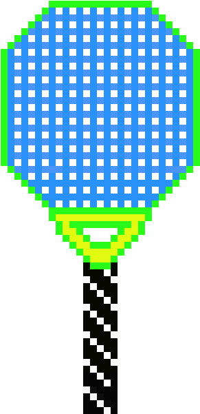 Pixel Tennis Racquet - Badminton Racket Pixel (740x720), Png Download