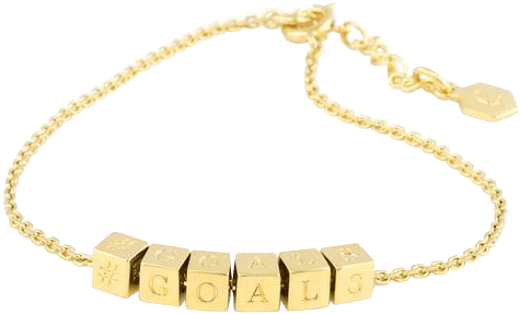 #goals Letter Block Bracelet - Chain (600x600), Png Download
