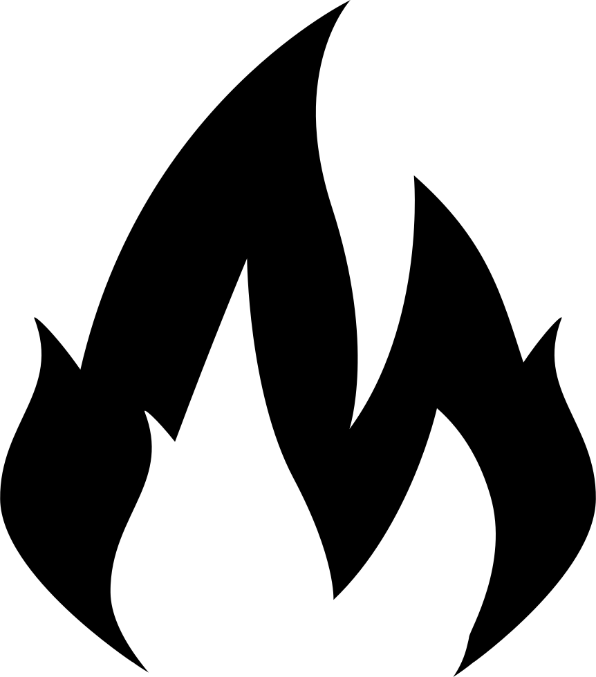 Png File Svg - Fire Clipart Black (862x980), Png Download