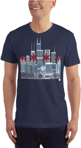 "chicago Squared" Short Sleeve T Shirt - T-shirt (600x600), Png Download