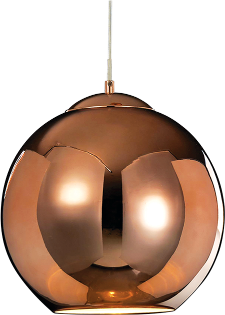 Pendente Esfera De Vidro Cobre - Ceiling Fixture (1920x784), Png Download