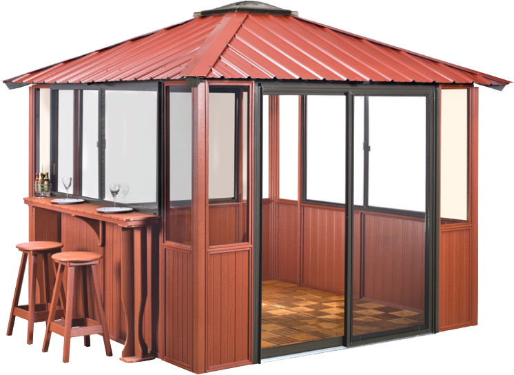 By A And B Accessories - 10 X 10 Enclosed Gazebo (746x544), Png Download