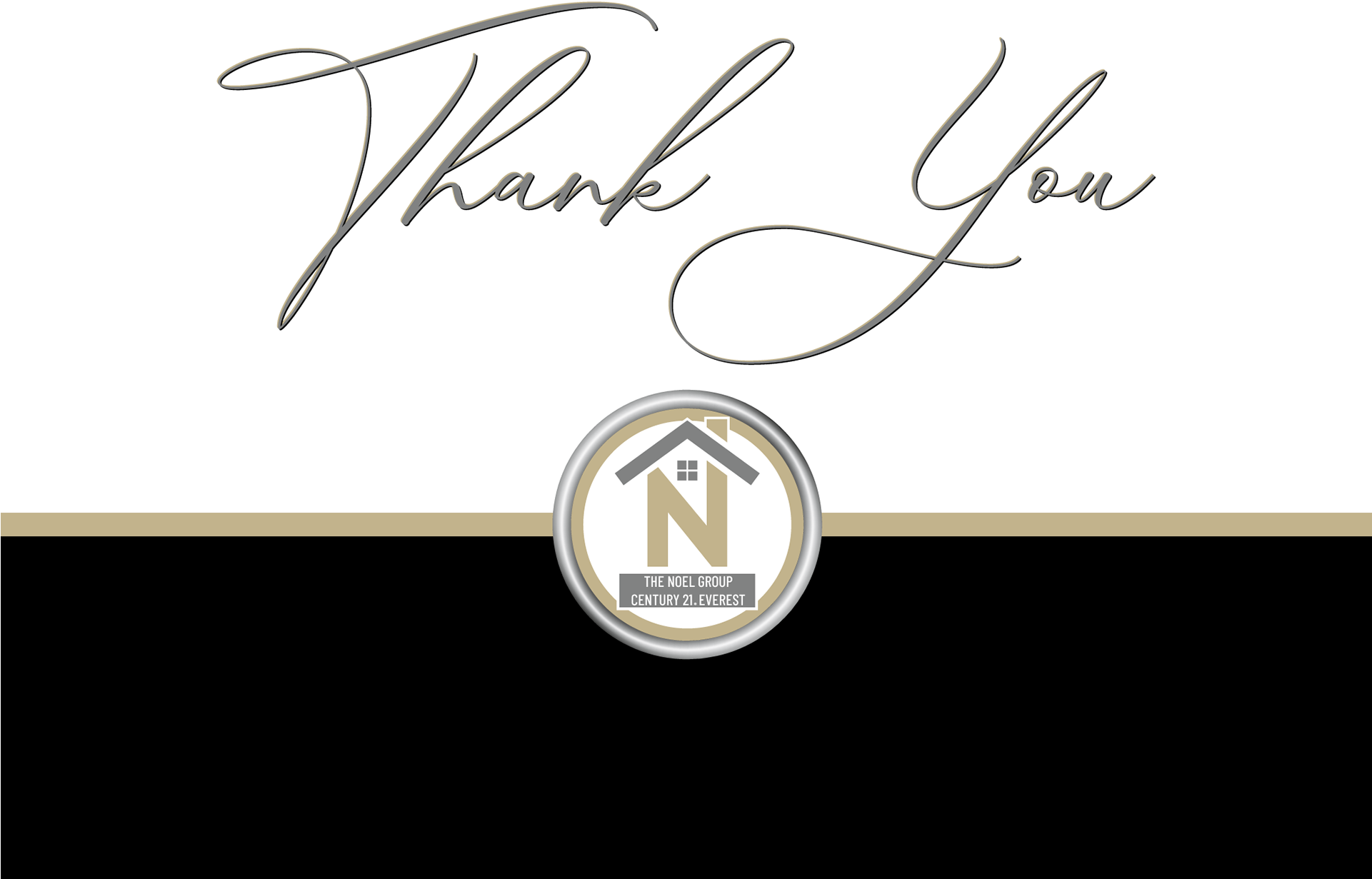 Century 21 Thank You Card - Calligraphy (1920x1390), Png Download