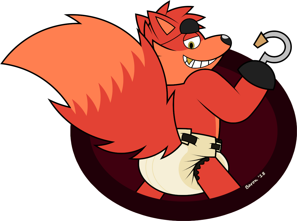 Foxy's Delicious Booty - Foxy In Diapers (1500x1200), Png Download