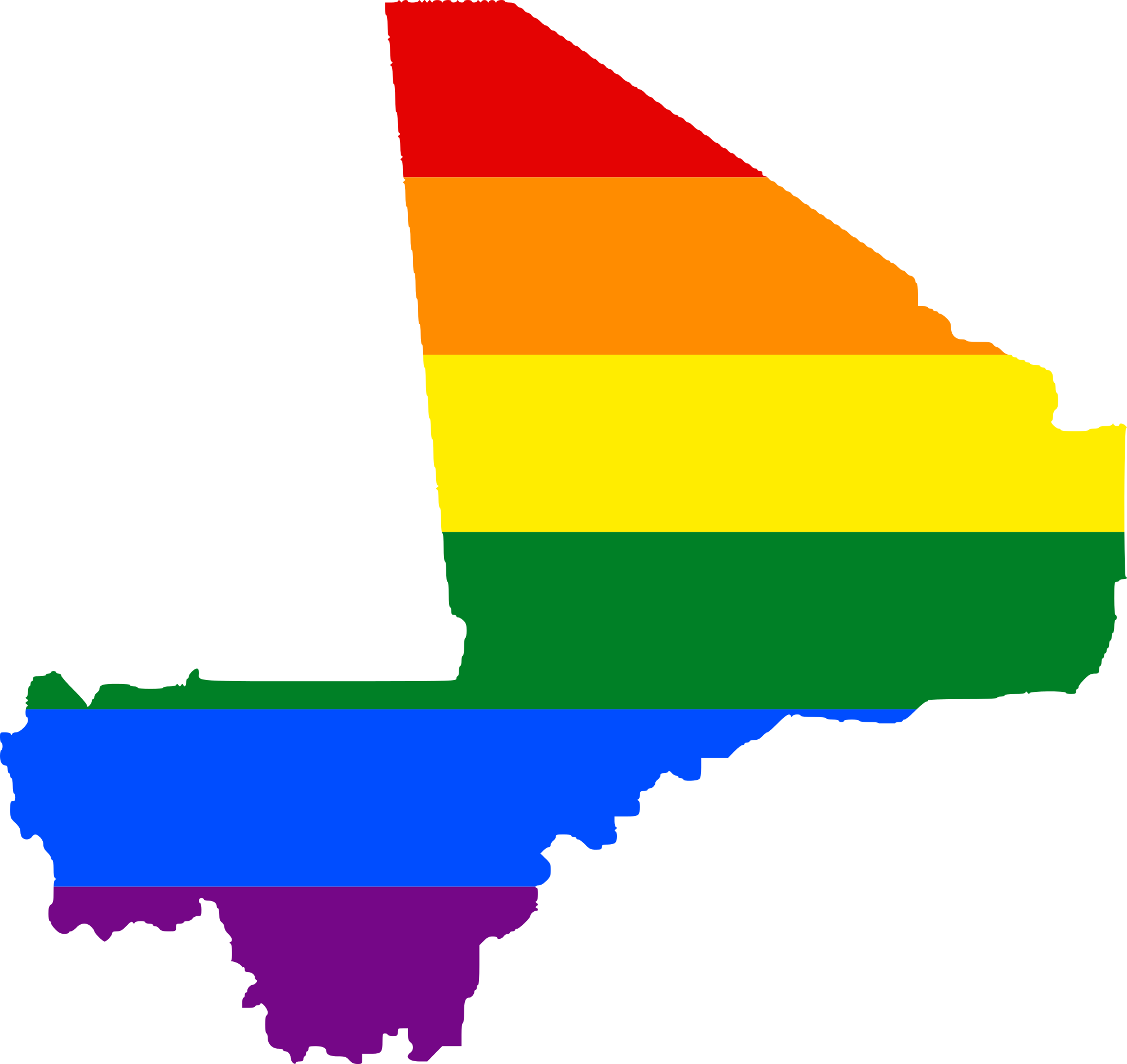 Lgbt Rights In Mali - Map Of Mali Capital City (2000x1887), Png Download