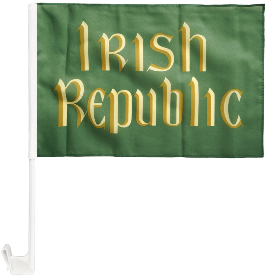 Ireland Irish Republic Easter Rising 1916 Car Flag - Banner (1500x998), Png Download