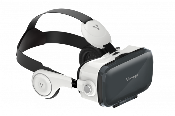 Lentes Realidad Virtual Vr-100 Blanco Audifonos Control - Vr Box With Headphone (600x600), Png Download