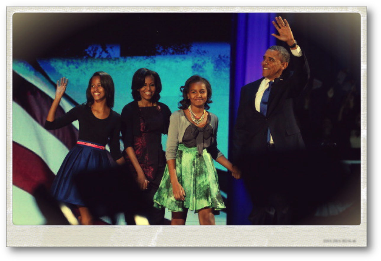 The Obamas' Winning Fashion Style - Barack Obama (1299x893), Png Download