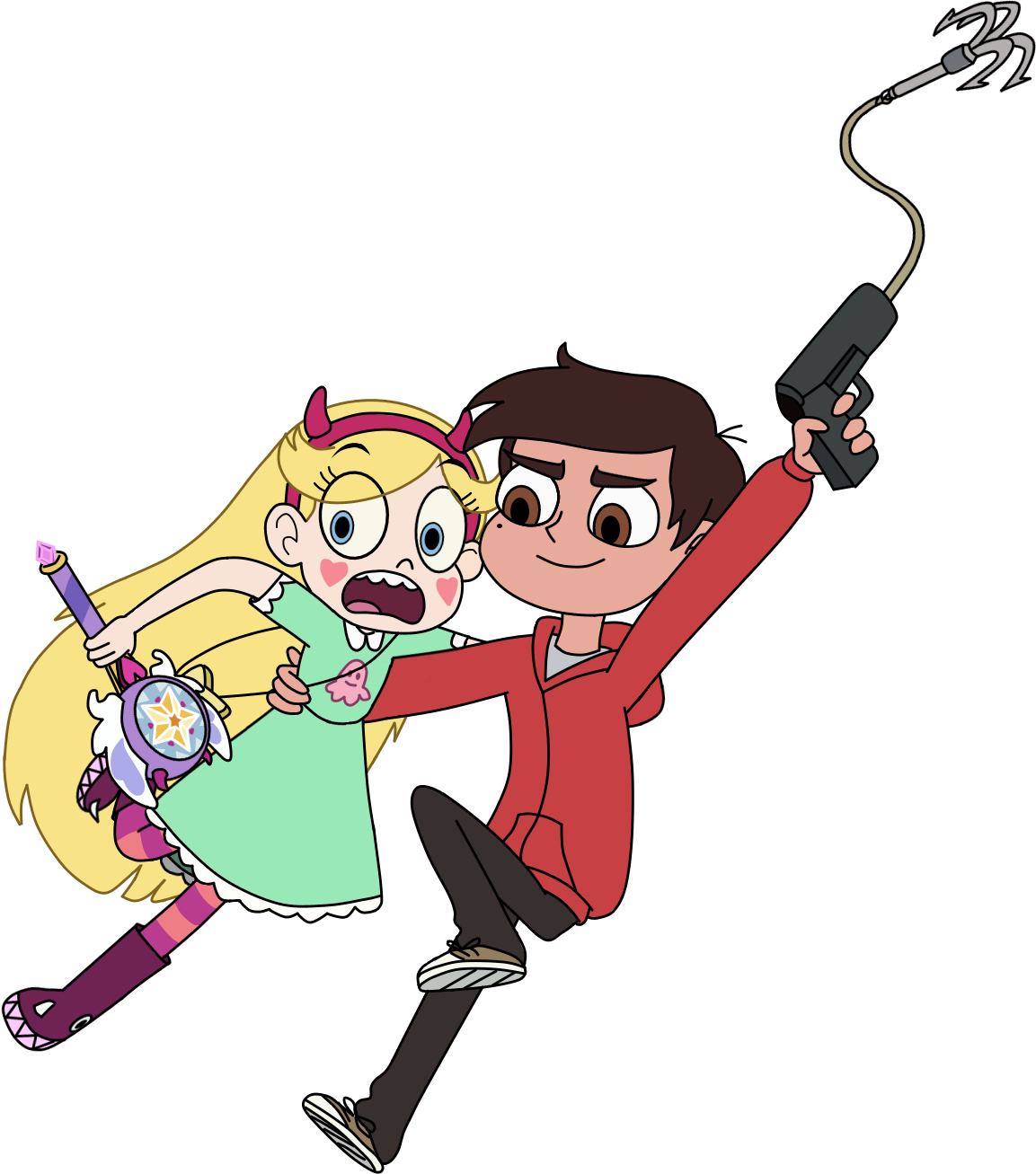 Fanwork My Starco Drawing (a Gravity Falls - Star Vs. The Forces Of Evil (1153x1307), Png Download