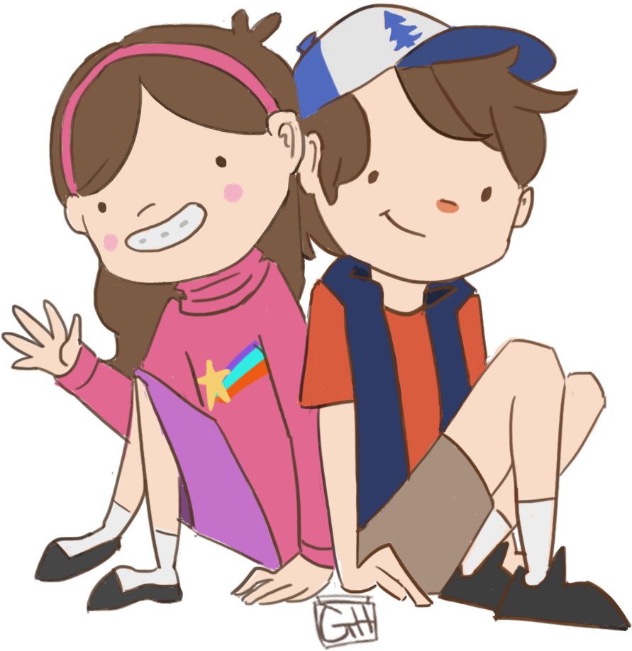 Gravity Falls Vinyl Sticker - Cartoon (1076x960), Png Download