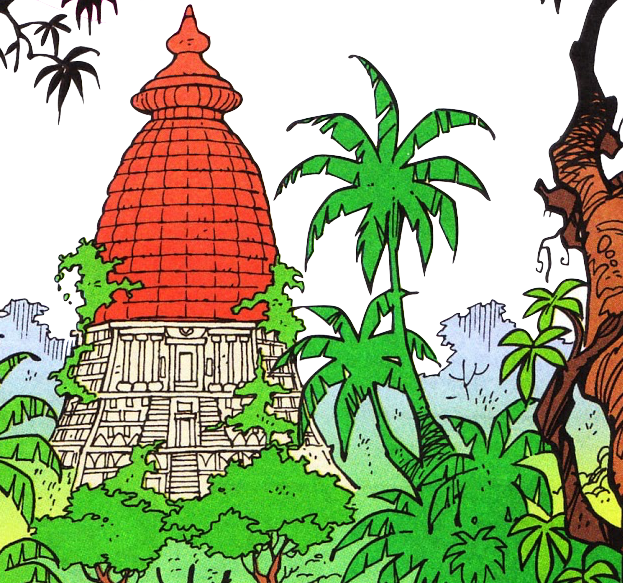 Temple Of The Otherworlders - Illustration (623x583), Png Download