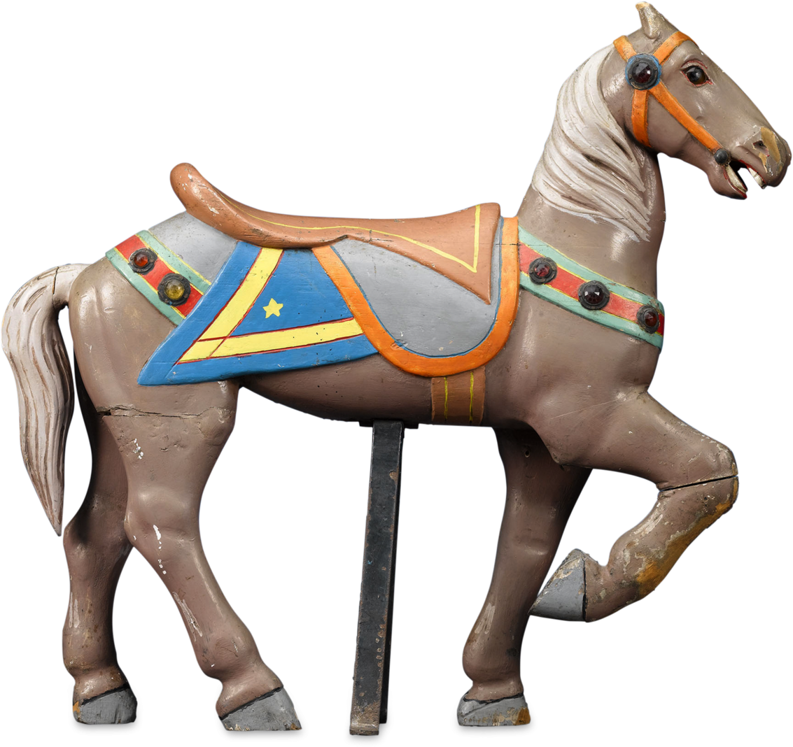 Miniature Illions Standing Carousel Horse - Sorrel (1250x1250), Png Download