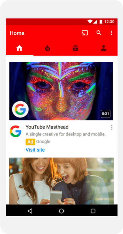 Youtube Video Masthead - Youtube Mobile Masthead Preview (636x840), Png Download