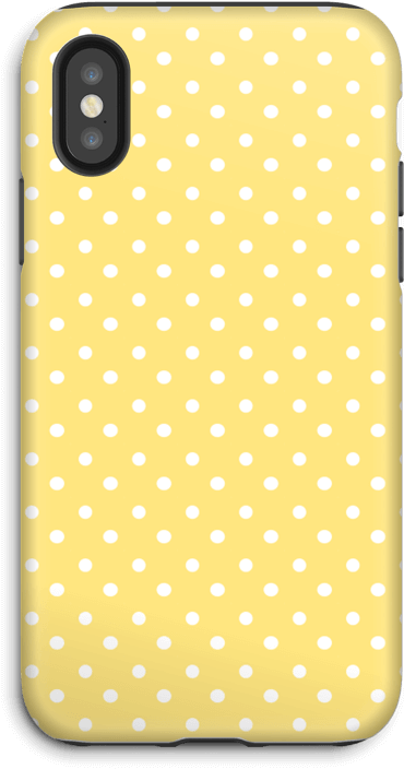 Yellow And White Dots Case Iphone X Tough - Mobile Phone Case (499x800), Png Download