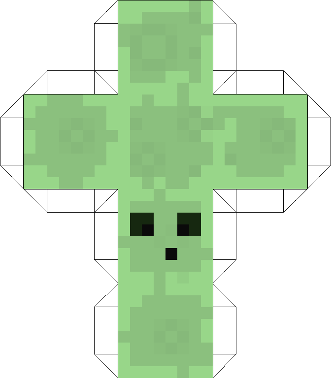 Download Minecraft Pictures To Print Out - Minecraft Papercraft Slime (672x768), Png Download