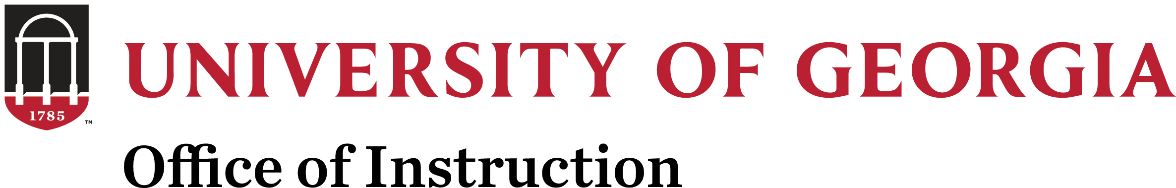 Office Of Instruction A The University Of Georgia Logo (2523x533), Png Download