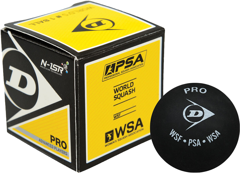 Dunlop Pro Double Yellow Dot - Dunlop Pro Squash Balls (1000x1000), Png Download