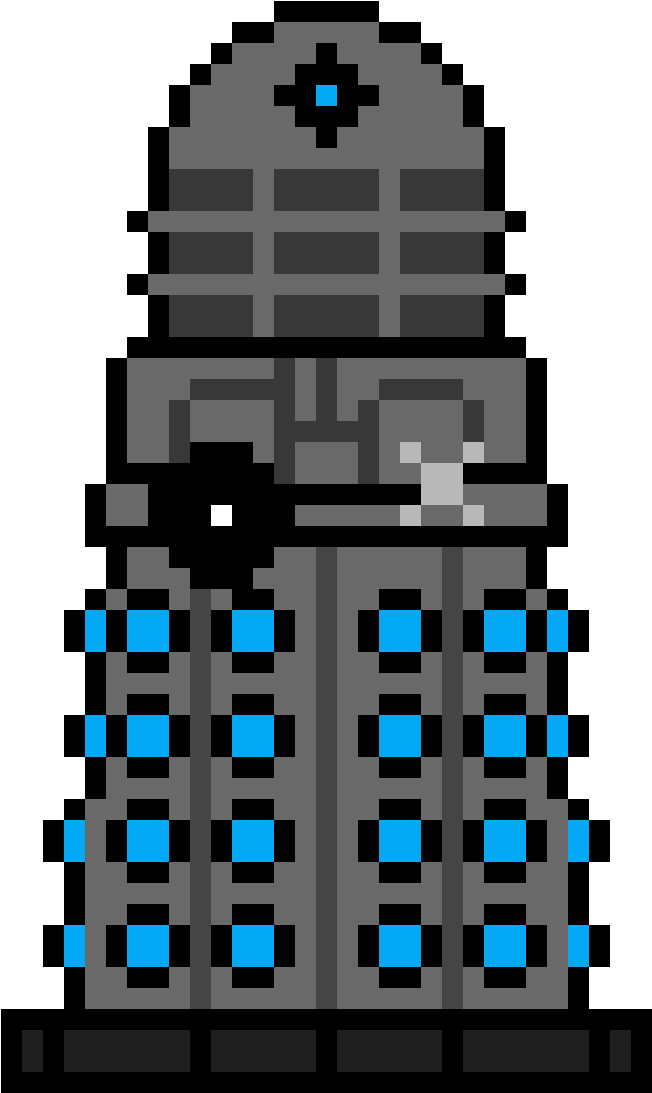 Dalek - Dalek Pixel Art (777x1176), Png Download