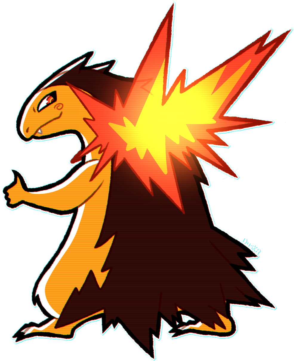 View Typhlosion F1 , - Illustration (1161x1277), Png Download