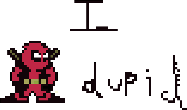 Stupid Deadpool - Cartoon (1560x660), Png Download