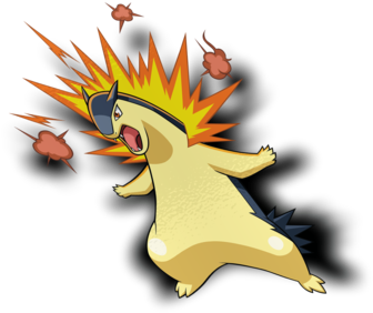 Typhlosion Sticker - Illustration (600x600), Png Download