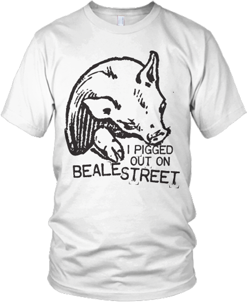 I Pigged Out On Beale Street - Ghost Pope T Shirt (600x669), Png Download