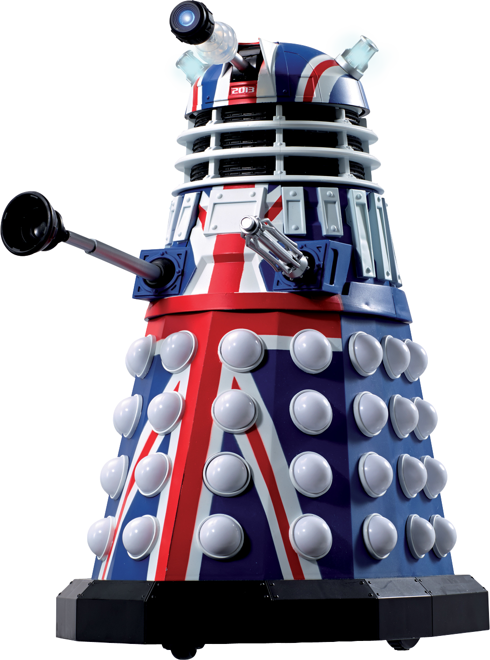 12" British Icon Dalek Collector's Edition With Light - Union Jack Dalek (977x1316), Png Download