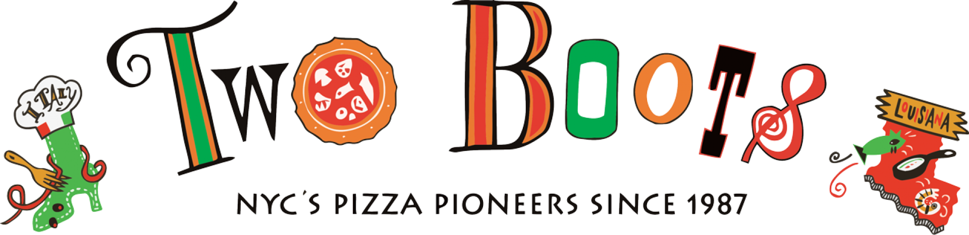Food Generously Provided By - Two Boots Pizza Logo (1920x467), Png Download