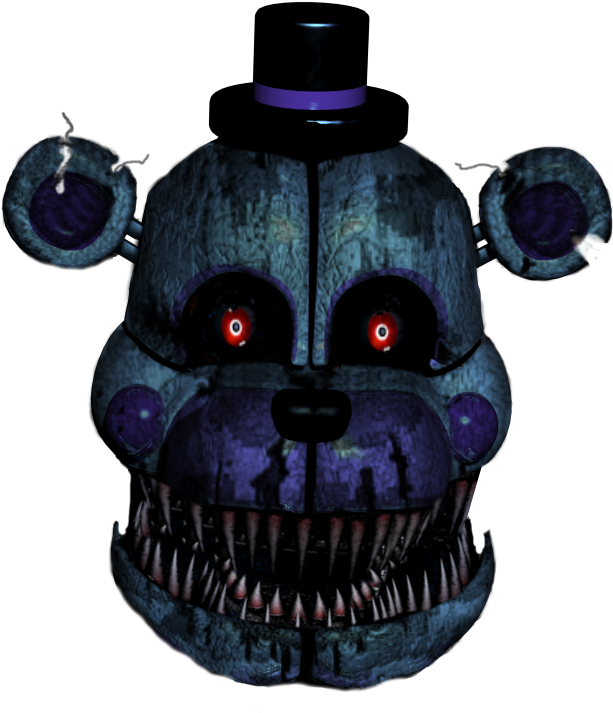 Nightmare Funtime Freddy Facing The Front - Water Bottle (1024x768), Png Download