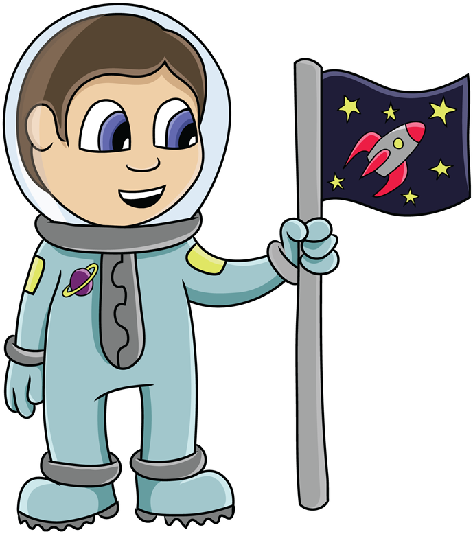 Astronaut Clipart - Życzenia Urodzinowe O Kosmosie (800x849), Png Download