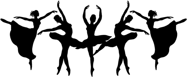 Bleed Area May Not Be Visible - Passionate Dance Ballerina Silhouettes (600x254), Png Download