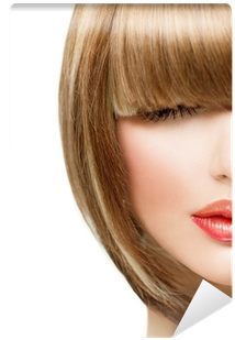 Beauty Girl With Short Hair Wall Mural • Pixers® • - Short Hair (400x400), Png Download
