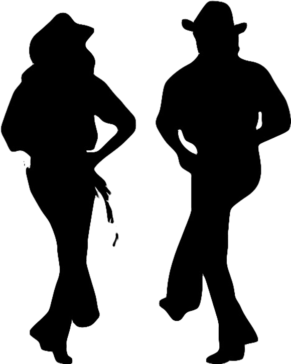 Line Dance Silhouette - Running Person Silhouette Front (625x745), Png Download