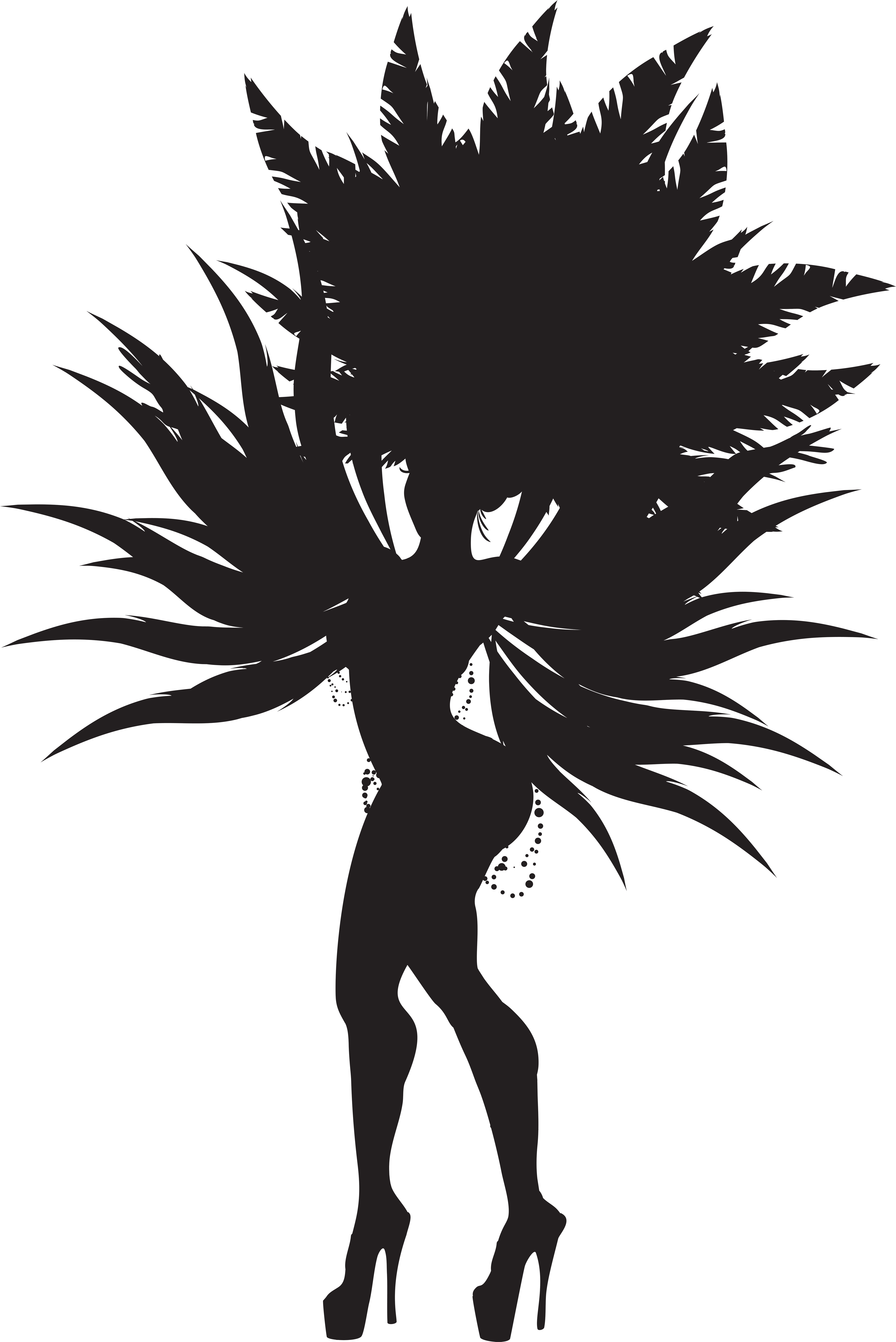 Samba Dancer Silhouette (5343x8000), Png Download
