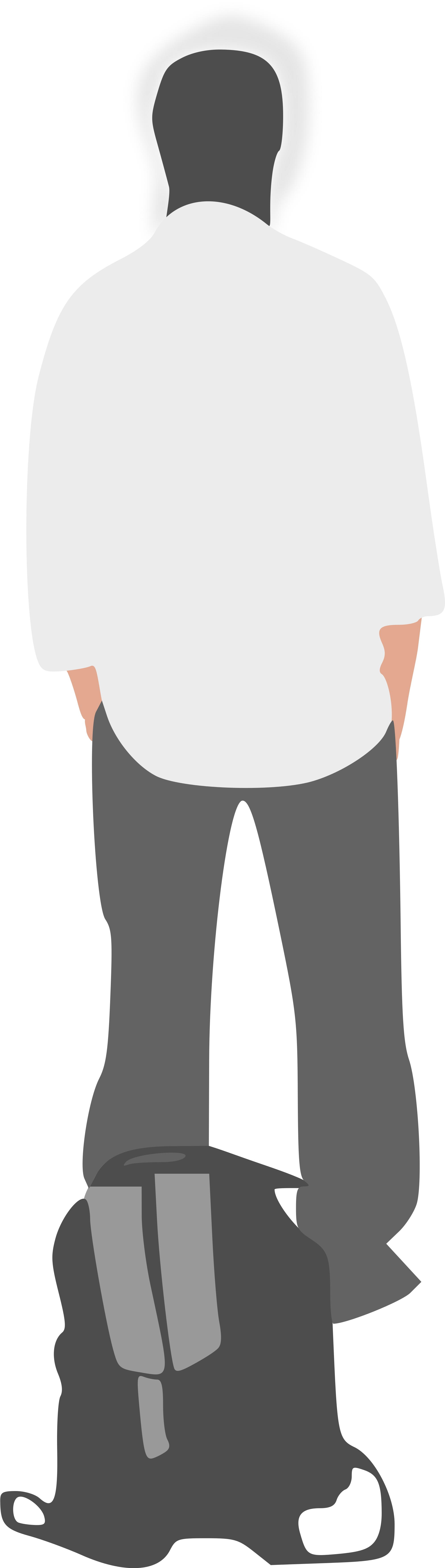 Open - Man With His Back Turned Png (2000x7038), Png Download