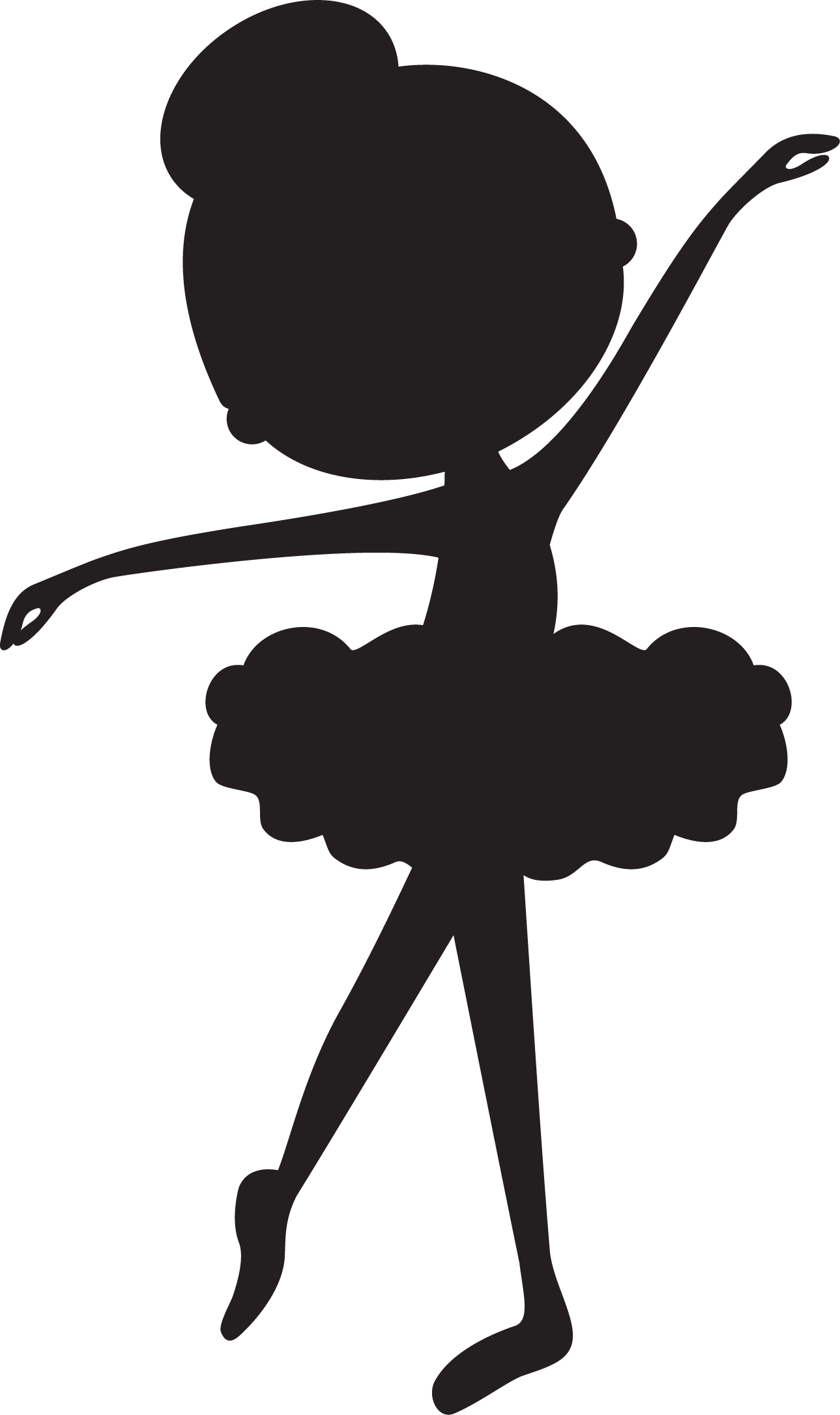 Bailarina De Ballet Silueta (1289x2171), Png Download